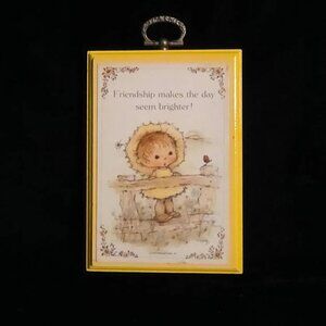 Hallmark "Friendship makes the day seem brighter!" Wall Plaque, VTG 1979